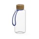 Trinkflasche Natural klar-transparent inkl. Strap 1,0 l - transparent/schwarz